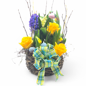 Flowering Bulb Easter Basket - Large plants