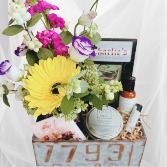 Flowers and Goodies Gift Basket