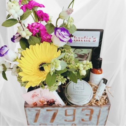 Flowers and Goodies Gift Basket