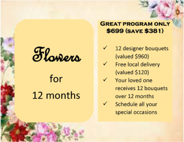 Flowers for 12 months Designer's Choice in Mount Pearl, NL | Flowers With Special Touch