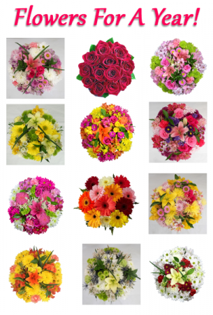 FLOWERS FOR A YEAR! WEEKLY,MONTHLY, PICK YOUR DATES in Saskatoon, SK | QUINN & KIM'S FLOWERS
