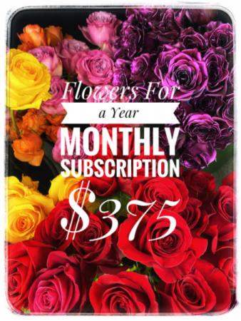 Flowers For a Year Monthly Subscription 