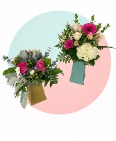 Recycled Cardboard Vases Floral Arrangement