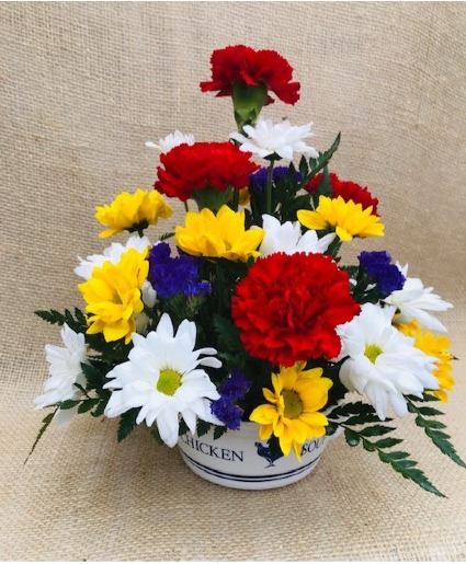 Flowers or Soup Fresh Vase Arrangement