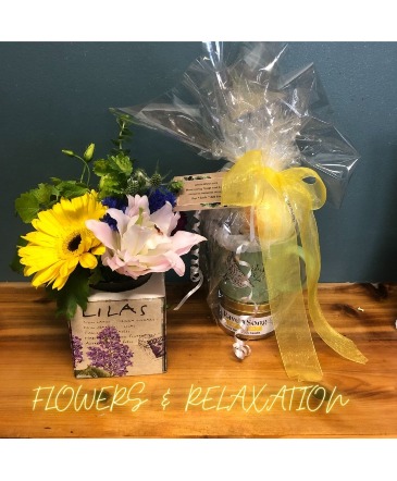 Flowers & Relaxation Gift Pack in Abbotsford, BC | BUCKETS FRESH FLOWER MARKET INC.