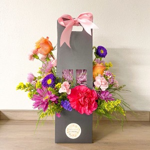 Flowers to go Multi-colored with handle
