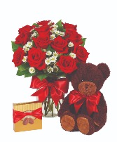 Flowers,Candy & Bear 