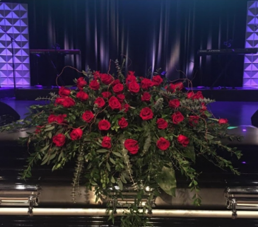 Flowing Emotions Casket Cover  in Conroe, TX | TOWNE FLOWERS