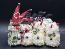 Fluffy Snowman Ornaments Christmas Gifts
