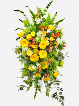 "Fluttering Farewell"  Standing Spray in Queensbury, NY | A LASTING IMPRESSION