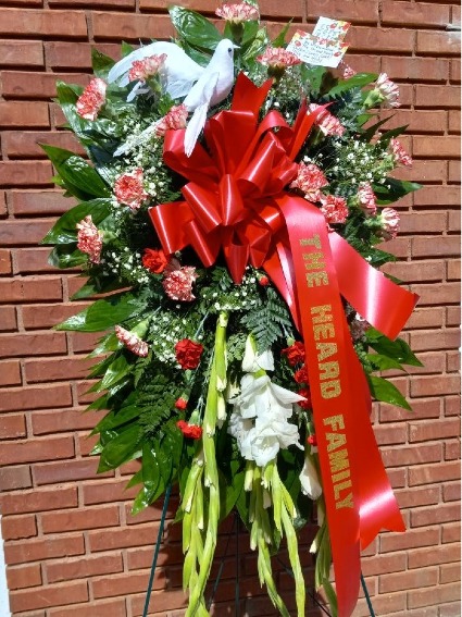 Fly Away Standing Funeral Spray