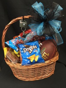 Football Snack Basket Snack basket with favorite sports teams items