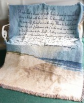Footprints in the sand throw Sympathy gift item