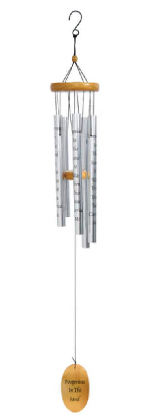 FOOTPRINTS IN THE SAND WINDCHIME GIFT ITEM