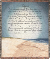 Footprints In The Sand Woven Throw
