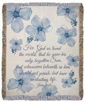 For God So Loved The World Tapestry Throw