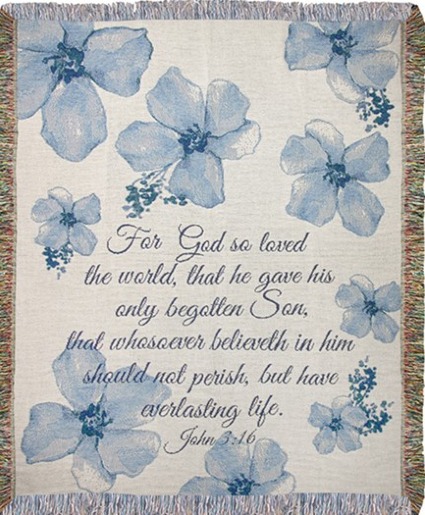 For God So Loved the World Tapestry Throw