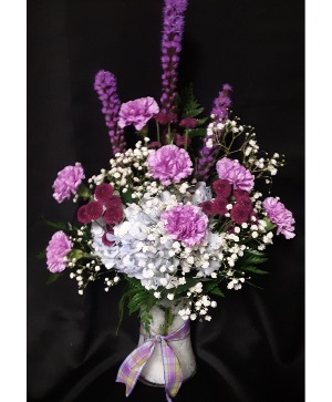 For the Love of Purple vase arrangement