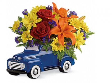 Ford For Dad Keepsake with fresh flowers