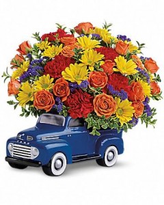ford truck vase