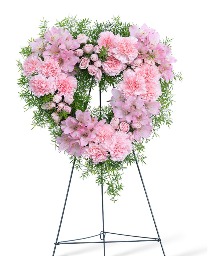 Forever Adored Standing Heart Sympathy Arrangement