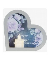 "Forever & Always" Small Heart Shadow Box Lanter 