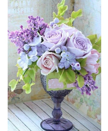 Forever and Ever! Purple Pedestal Vase in Canton, GA | Canton Florist