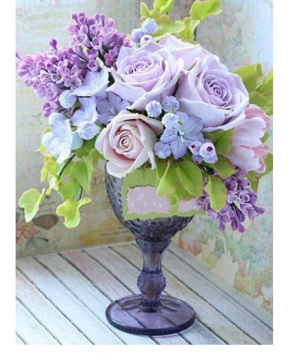 Forever and ever! Purple Rose Pedestal