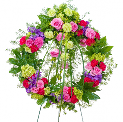 Forever Cherished Wreath Standing Spray