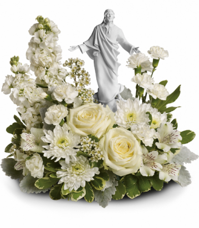 Forever Faithful Bouquet One-Sided Floral Arrangement