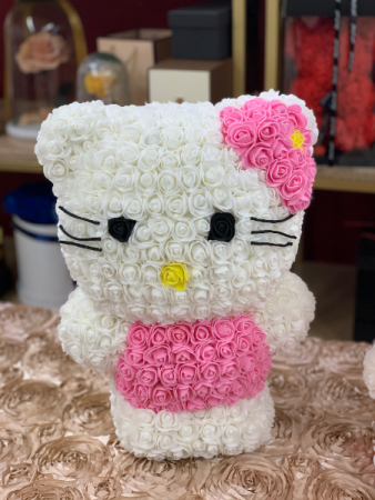 Forever Hello Kitty Standing White  Rose Hello Kitty