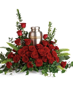 Forever In Our Hearts Cremation Tribute Fresh Arrangement