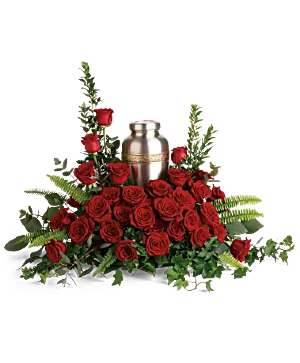 Forever in Our Hearts Cremation tribute sympathy Arrangement