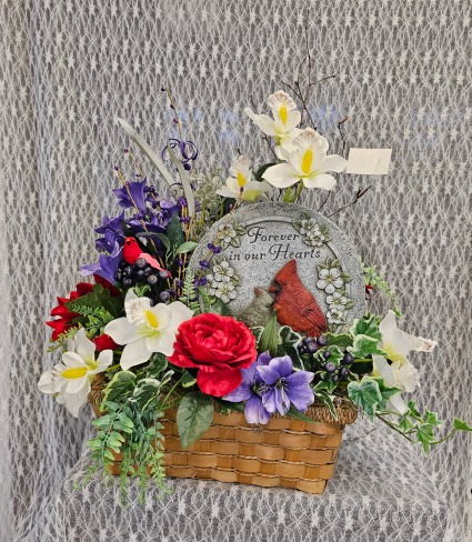 Forever in our Hearts Plaque w Cardinal 