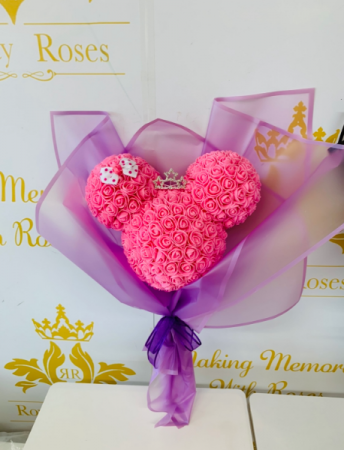 Forever Minnie Mouse Bouquet Pink Rose Minnie Bouquet