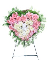 Forever Our Angel Standing Heart Sympathy Arrangement