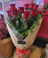 Forever Red Dozen Red Roses Bouquet