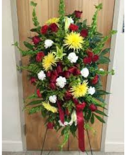 Forever remembered Standing Spray Traditional Funeral 