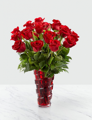 Forever Your Favorite Rose Arrangement 18 RED ROSES
