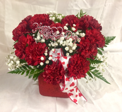 Forever Yours  Carnations arranged in heart shape
