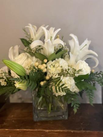 Forever Yours Pure White Cube Arrangement