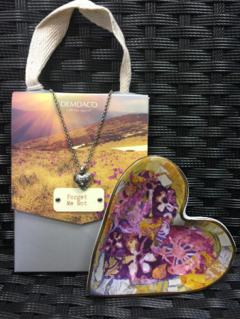 Forget Me Not Necklace and Vanity Dish