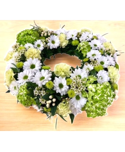 Restful: Green and White Picture or Urn Spray