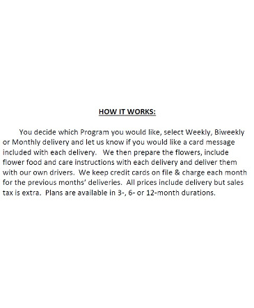 FOW How It Works Program in Croton On Hudson, NY | Cooke's Little Shoppe Of Flowers
