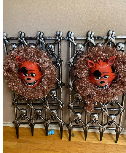 foxy wreaths 5 nites at freddys 2 only wreath created in store  sold as each