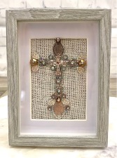 Framed Jeweled Cross 