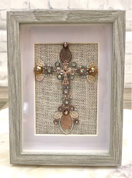 Framed Jeweled Cross 