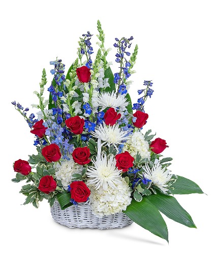 Freedom Tribute Basket Sympathy Flowers
