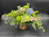 French Cottage Floral Basket Designers Choice 