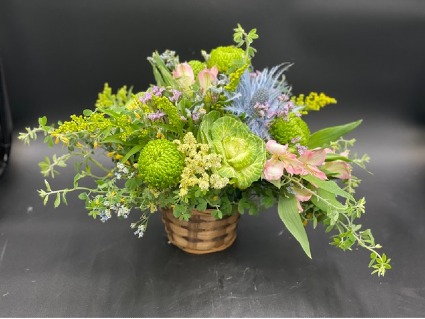 French Cottage Floral Basket Designers Choice 
